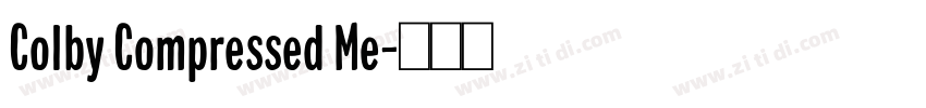 Colby Compressed Me字体转换